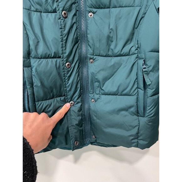 sz XL 12 - Girls Puffer Snow Jacket Winter Coat in Peacock Blue/Green - Picture 5 of 7
